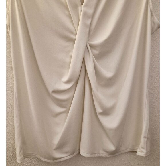 Rachel Roy Twist Front Feminine Sleeveless Cream Blouse Size XL EUC - Picture 3 of 7
